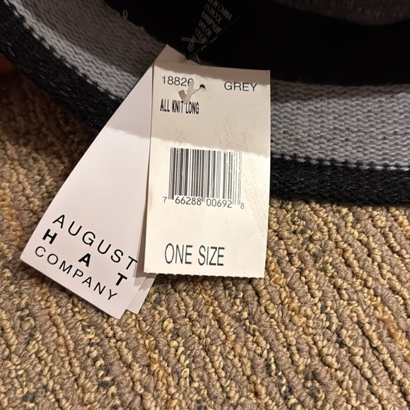NWT AUGUST HAT COMPANY fall winter packable HAT NEW one size OSFM womens grey - Picture 3 of 9